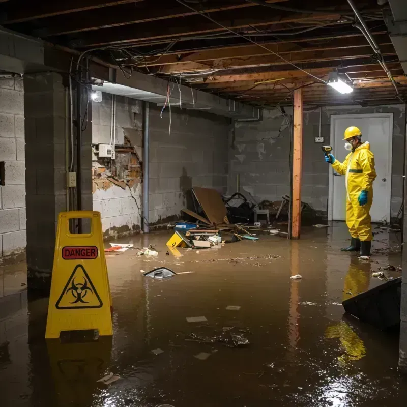 Flooded Basement Electrical Hazard in Butler, MO Property